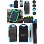 Munico Solar Kendi Kendine Güneş Enerjili Dolan 10.000 Mah Kamp Şarj Bankası Power Bank Su Geçirmez Fenerli - Çok Renkli