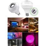 Munico Speaker Gece Yatak Odası Romantizm Akıllı Kumandalı Loş Işıklı 16 Renkli Bluetooth Hoparlörlü Ampul