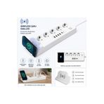 Munico Wirelles Şarj 3000W Yüksek Güçlü Akım Korumalı Priz - 4 Soket + Hızlı Şarj USB ve Type-C Girişli Hızlı Şarj Isıya Dayanıklı