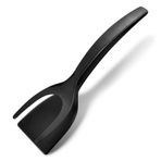 MUNSKT 2'si 1 arada Kavrama ve Çevirme Spatula Maşası, Yumurta Flipper Maşası, Kızarmış Yumurta Flipper, Gözleme Balığı Fransız Tostu Omlet Pişirme Aletleri, 2'si 1 Arada Kızartma Maşası Yumurta