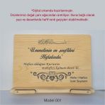 Münzevi İsme Özel Masaüstü Rahle/kitap Okuma STANDI-MODEL001 - Ahşap