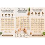 Münzevi Tasarım Montessori Ahşap Büyük-Küçük Harf Eşleme/alfabe Harf Eşleme Eğitici Materyal