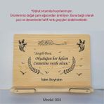 Münzevi Tasarım Münzevi İsme Özel Masaüstü Rahle/kitap Okuma STANDI-MODEL004 - Ahşap