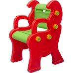 Mupark Çocuk Sandalye - Anaokulu Sandalye - Kreş Sandalye - Çocuk Bank - Kral Sandalye - 45x72x50 - Kırmızı - Yeşil
