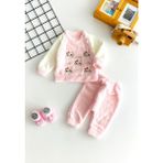 Murat Baby Neşeli Bebeklerimiz Hello Kitty Nakışlı Desen Welsoft Takım Pembe - 12 - 18 Ay