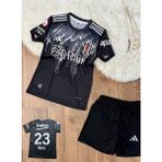 Murat Baby Siyah Beyaz Ikili Çoçuk Forması - 9 - 10 Yaş - Antrasit - Siyah - Beyaz