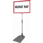Murat Raf A4 Çerçeve Ayaklı A4 Ürün Tanıtım ve Ayaklı Model Etiket Kırmızı Çerçeve