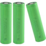 Murata Sony Vtc6 18650 3.7V 3000 Mah Li-Ion Şarj Edilebilir Pil 3 Adet (Başlıksız Flat Top) - 3'lü