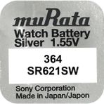 Murata SR621SW 364 Orjinal Japon Kol Saati Pili 1 Adet 24AMTP Pil Tipi Güçlü Performans - Bal Rengi - Siyah
