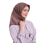 Mürdüm El Yazısı Desen Twill İpek Eşarp