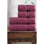 Mürdüm Home 4'lü Banyo Havlu Seti Hamam Takımı 100% Pamuk - 50 x 85 cm