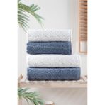 Mürdüm Home 4'lü Banyo Havlu Seti Hamam Takımı 100% Pamuk - 50 x 90 cm - Beyaz