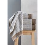 Mürdüm Home Lena 4'lü Banyo Havlu Seti Hamam Takımı %100 Pamuk - 70 x 140 cm - Kahverengi