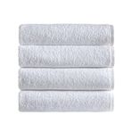 Mürdüm Home Simple 4 Adet 70x140 cm Klasik Lüks Beyaz Banyo Otel ve El Yüz Havlusu |% 100 Pamuk Kalın 2 Kat Emici Otellere ve Banyolara Uygun (70x140, Adet, 4)