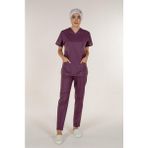 Mürdüm Kadın Medikal Doktor Hemşire Forma Scrubs Yaka Takım - 52