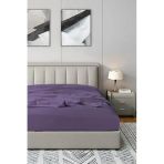 Mürdüm Renk 180X200 Cm Lastikli Fitted Penye Çarşaf