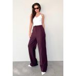 Mürdüm Yüksek Bel Kadın Palazzo Pantolon MG2506 - XL