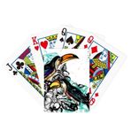 Mürekkep Boyama Toko Tropikal Kuş Poker Oyun Sihirli Kart Eğlenceli Tahta Oyunu