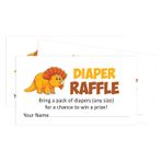Mürekkep Noktalı Bebek Bezi Lots Bebek Partisi - Erkek Bebek Partisi Sevimli Parti Oyunları, Piyango Kartları, Favori Kazanmak İçin Bir Paket Bebek Bezi Getirin, Dinozor Temalı Parti Malzemeleri