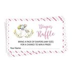 Mürekkep Noktası 30áHippo Kız Cinsiyet Tarafsız Bebek ShoweráDiaper Raffle Bilet Piyango Ekle Kart Malzemeleri Bebek Duş Partisi için Bebek Partisi için Bebek Bezlerinin Bir Paketi Getirin Favors