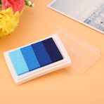 Mürekkep yastığı tatlı Suluboya Mürekkeppad Damga damgası Kolektif Albüm Güvenli Ve kullanımı kolay] Zanaat Severler Için Plastik 3 * 2 * 0.7 inç (mavi degrade)