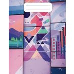 Muro colorato: Quaderno a quadretti per la scuola superiore, formato grande.