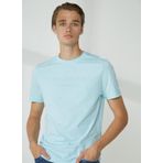 Murphy & Nye EMBOSS Bisiklet Yaka Düz Mavi Erkek T-Shirt
