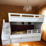 Mürsel Mobilya 3 Kişilik Beyaz Nobilis Mdf Ranza - 90 x 190 cm
