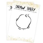 Muruseni Draw Baby Baby Baby Shower Oyunu - 30 kartlar, Cinsiyet Açıklama Partisi, Anne, Baba, Çocuklar, Kadınlar, Erkekler için, Cinsiyet Nötr Üniseks Set