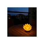 Mus3D Lotus Çiçeği Tasarım Pilli Led Mum | Dekoratif Meditasyon Ambiyans Mumluk | Gece Lambası (Mus3D)