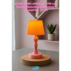 Mus3D NÜANS MİNİK LAMBADER | Pilli Led Mumlu | Sunumluk ve Masaüstü Dekoratif Işık | 14 cm (PEMPE )