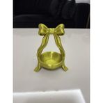 Mus3D Şık Sunum Fiyonklu Lokumluk ve Çikolatalık - (1 Adet) 10 Renk Seçeneğiyle (Boyut 10 Cm) - (No Color) - yağ yeşili