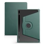 Musal Galaxy Tab S7 FE LTE T737-T736-T733-T730 Kılıf Termik Kalem Bölmeli Dönebilen Standlı Koyu Yeşil Kılıf