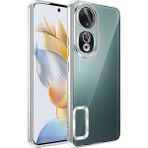 Musal Huawei Honor 90 Kılıf Köşeleri Renkli Şeffaf Kamera Korumalı Silikon Luxury Kapak - Gümüş