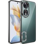 Musal Huawei Honor 90 Kılıf Köşeleri Renkli Şeffaf Kamera Korumalı Silikon Luxury Kapak - Siyah