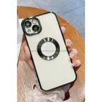 Musal iPhone 15 Kılıf Köşeleri Renkli Şeffaf Kamera Korumalı Silikon Luxury Kapak (Siyah)