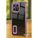 Musal Xiaomi 14T Pro Kılıf Köşeleri Renkli Şeffaf Kamera Korumalı Silikon Luxury Kapak - Lila