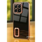 Musal Xiaomi 14T Pro Kılıf Köşeleri Renkli Şeffaf Kamera Korumalı Silikon Luxury Kapak - Rose Gold