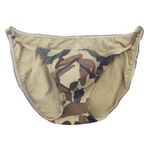 Muscle Alive Erkek Mektup Yumuşak Çıkıntılı Bikini Seksi Tanga Trunks Moda İç Çamaşırı, Camo, 39-47