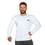 MuscleCloth Basic Uzun Kollu Beyaz T-Shirt