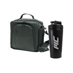 MuscleCloth Elite Termo Çanta Seti + Paslanmaz Çelik Shaker 739 ml Siyah