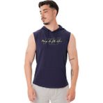 MuscleCloth Icon Lacivert Erkek Kapüşonlu Kolsuz T-Shirt