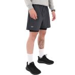 MuscleCloth Performance Gri Siyah 2 In 1 Erkek Taytlı Şort
