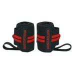 MuscleCloth Siyah Kırmızı 2'li Pro Wrist Wraps
