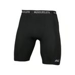 MuscleCloth Training Erkek Şort Tayt Siyah 2Xl