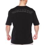 MuscleCloth Washed Siyah Erkek Oversize T-Shirt