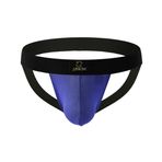 MuscleMate Erkek Jockstrap iç çamaşırı, streç erkek jockstrap tanga iç çamaşırı, tüm gün konfor., Mavi, L