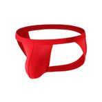 MuscleMate Erkek Jockstrap Tanga İç Giyim, Erkek Klasik Atletik Destekçi, Esnek Elastik Kemer., Kırmızı, S