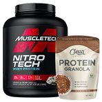 Muscletech Nitro-Tech Whey Protein 1814 Gr + Clean Powders Protein Granola Kombinasyonu Aromasiz