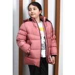 MUSD LİFE Kız Çocuk Pembe Su Ve Rüzgar Geçirmez Çıkartılabilir Kapişonlu Içi Kürklü Mont